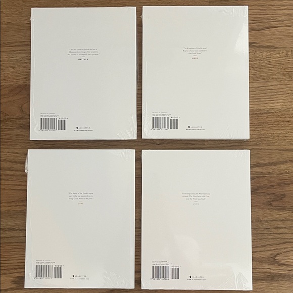 Alabaster Set of Four Gospel Books - Picture 2 of 2